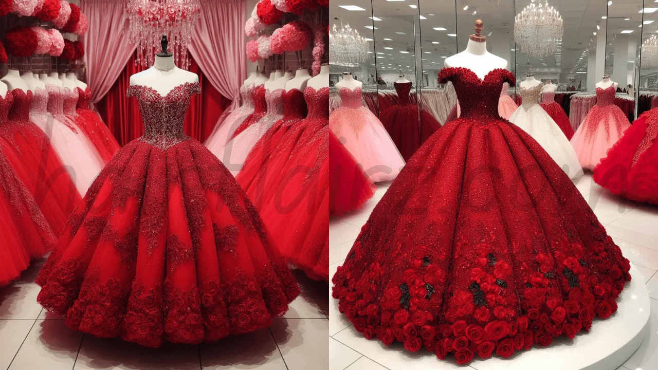  Red Quinceañera Dresses